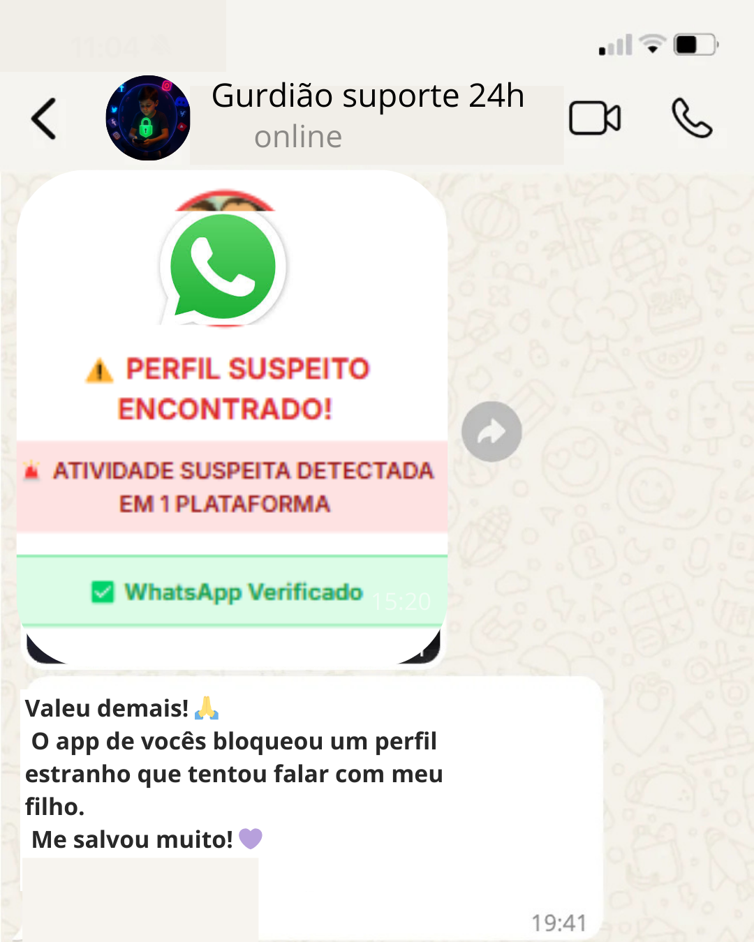Depoimento WhatsApp 1